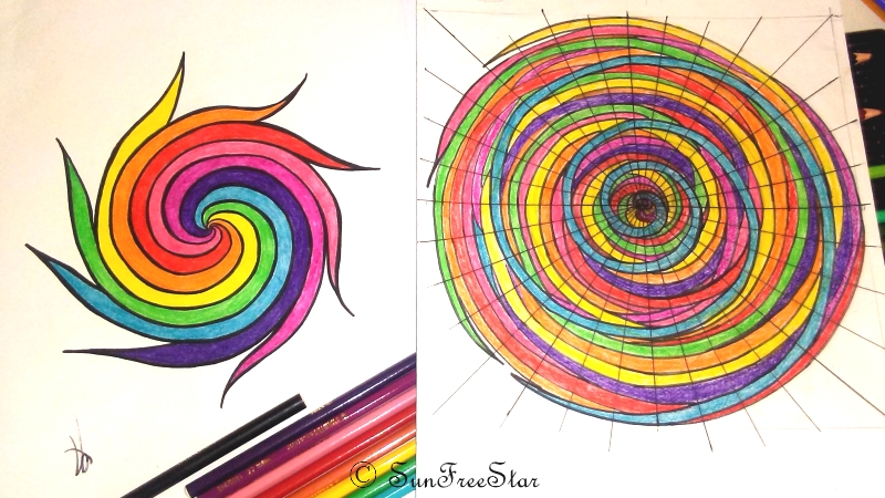 rainbow spirals