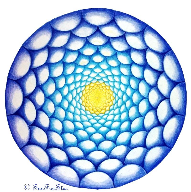 Water Colored Pencils Mandala