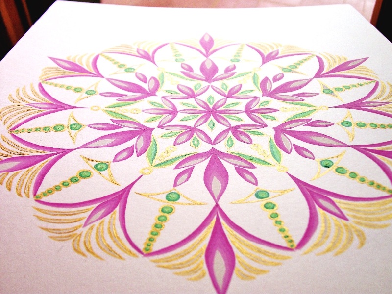 close up magnolia mandala