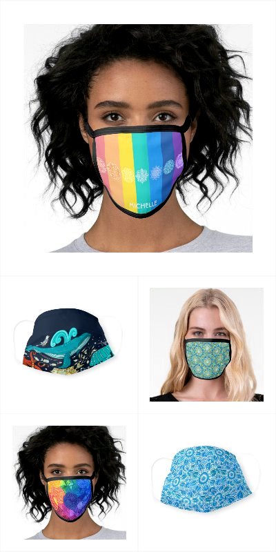 colorful face masks