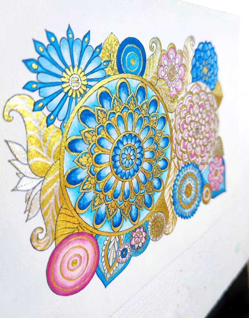 Brilliance Gold painting Side Close Up