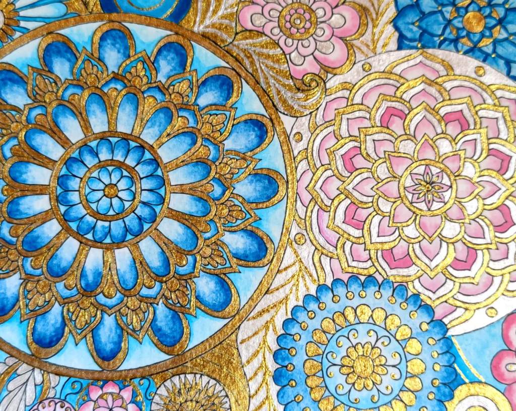 Brilliance Mandalas Painting Close Up