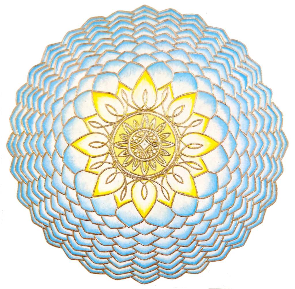 Protection Blue Gold mandala