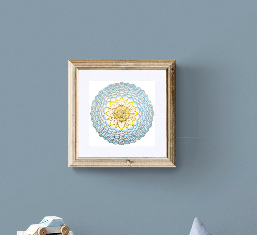 Protection Blue Gold Mandala