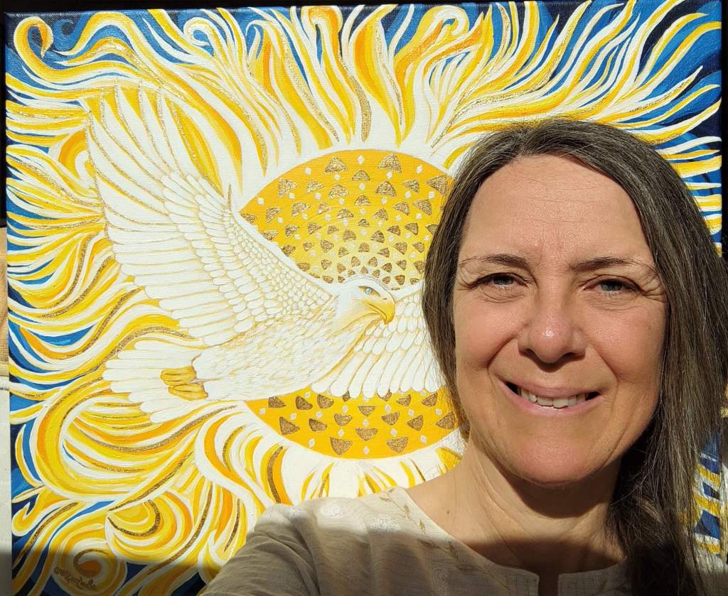 sunfreestar profile picture with eagle painting